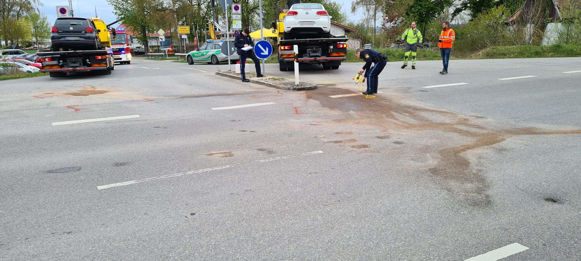 Aufräumen nach einem Unfall